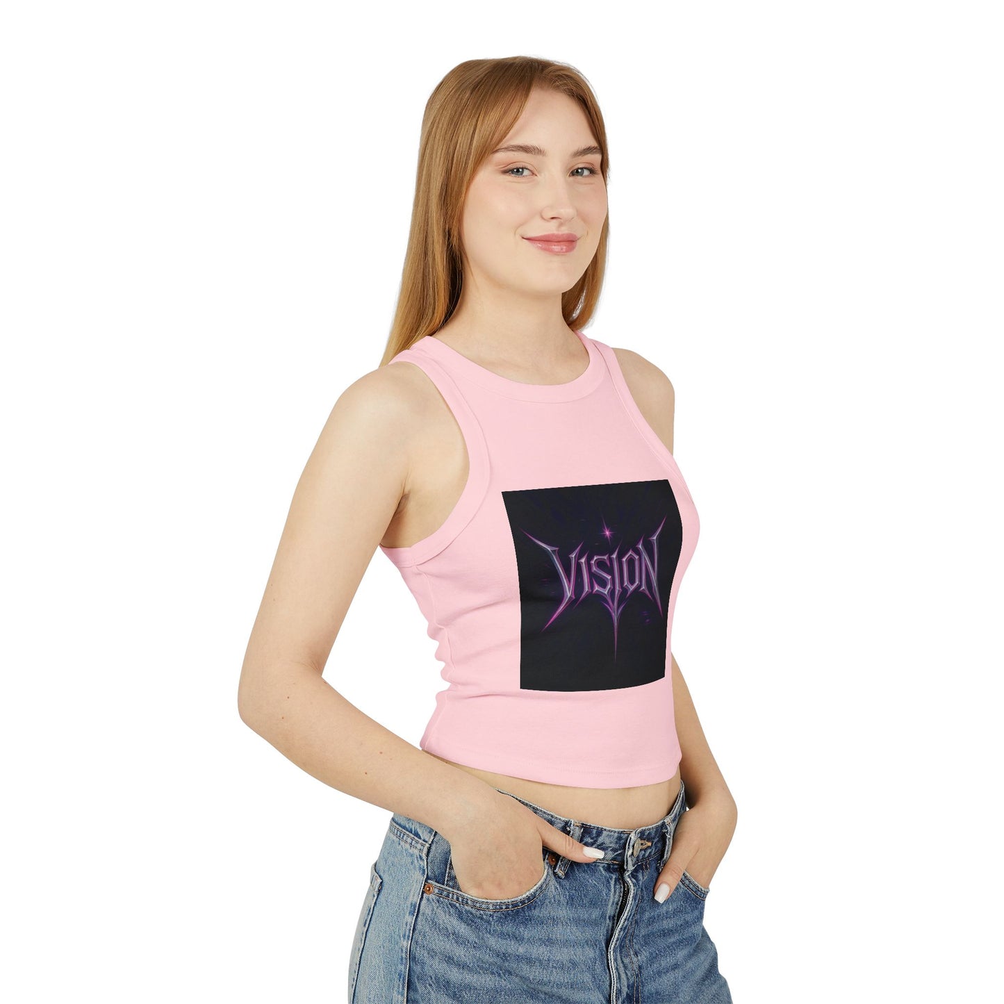 Vision Collection Graphic Crop Tank Top | Summer Vibes, Streetwear Style, Festival Outfit, Gift for Her, Workout Top, Casual Fashion