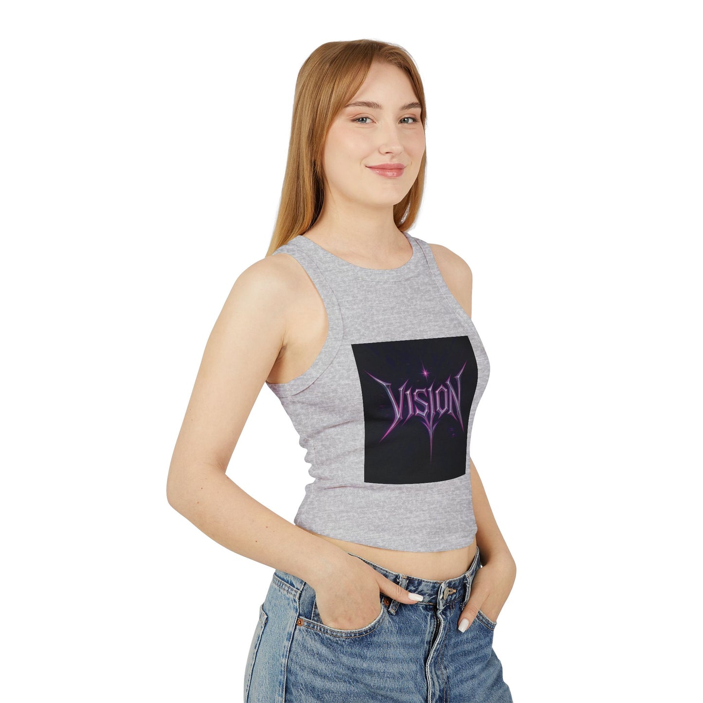 Vision Collection Graphic Crop Tank Top | Summer Vibes, Streetwear Style, Festival Outfit, Gift for Her, Workout Top, Casual Fashion