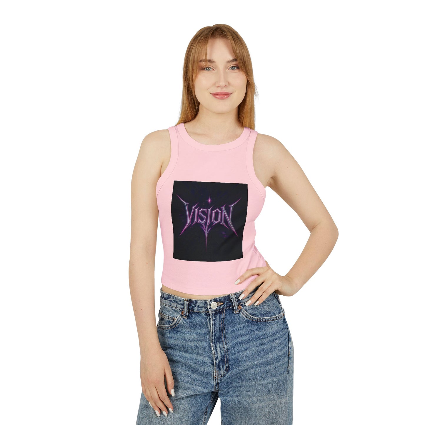 Vision Collection Graphic Crop Tank Top | Summer Vibes, Streetwear Style, Festival Outfit, Gift for Her, Workout Top, Casual Fashion