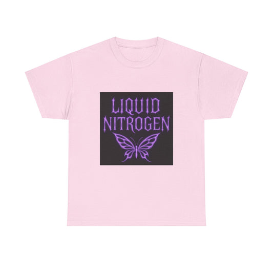 Liquid Nitrogen Collection Butterfly Cotton Tee | Unique Graphic, Casual Wear, Cool Summer Top
