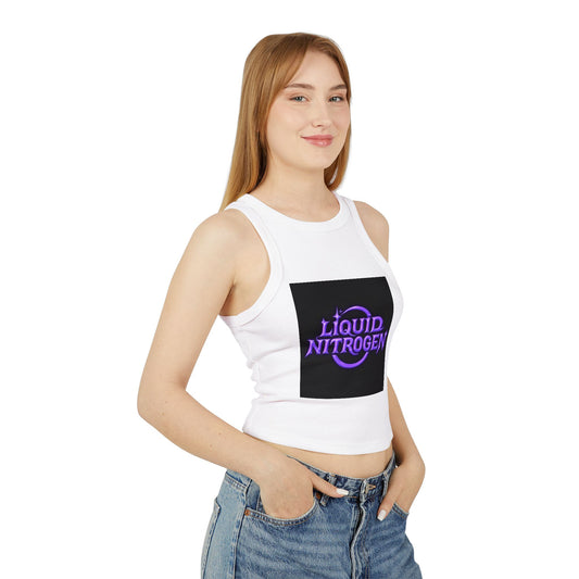 Cool Liquid Nitrogen Collection Racer Tank Top for Women | Summer Wear, Sportswear, Festivals, Lounge Tops, Unique Gift