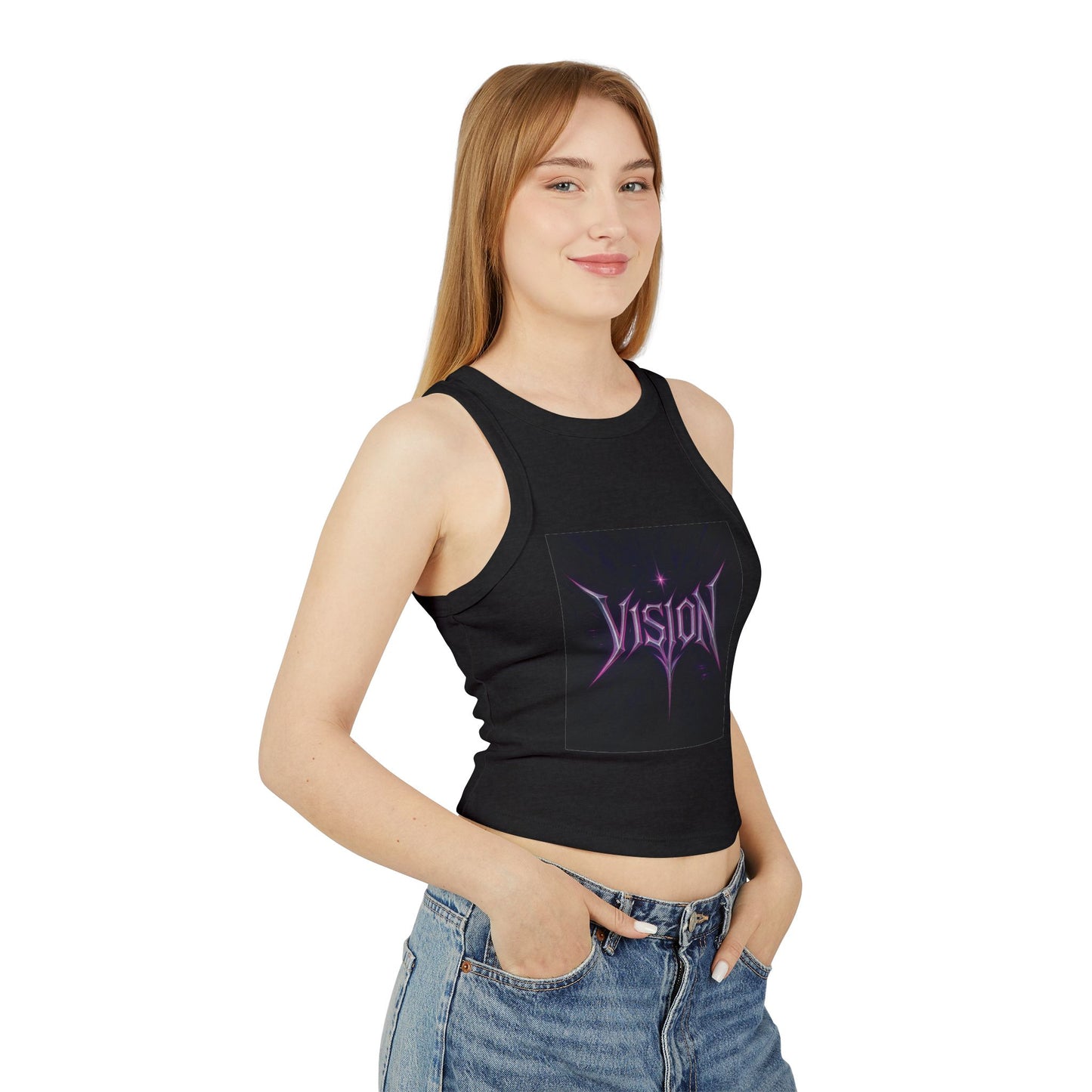 Vision Collection Graphic Crop Tank Top | Summer Vibes, Streetwear Style, Festival Outfit, Gift for Her, Workout Top, Casual Fashion